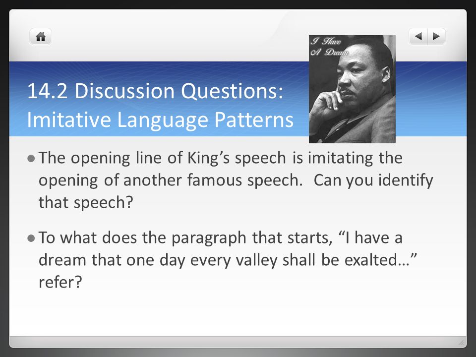 14.2 Discussion Questions: Imitative Language Patterns