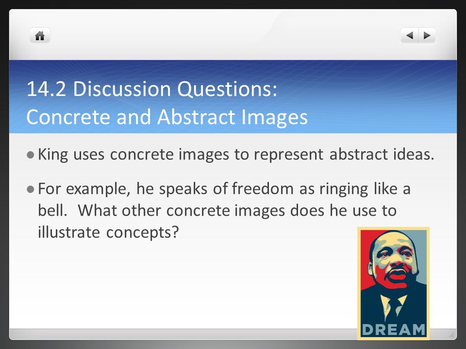 14.2 Discussion Questions: Concrete and Abstract Images