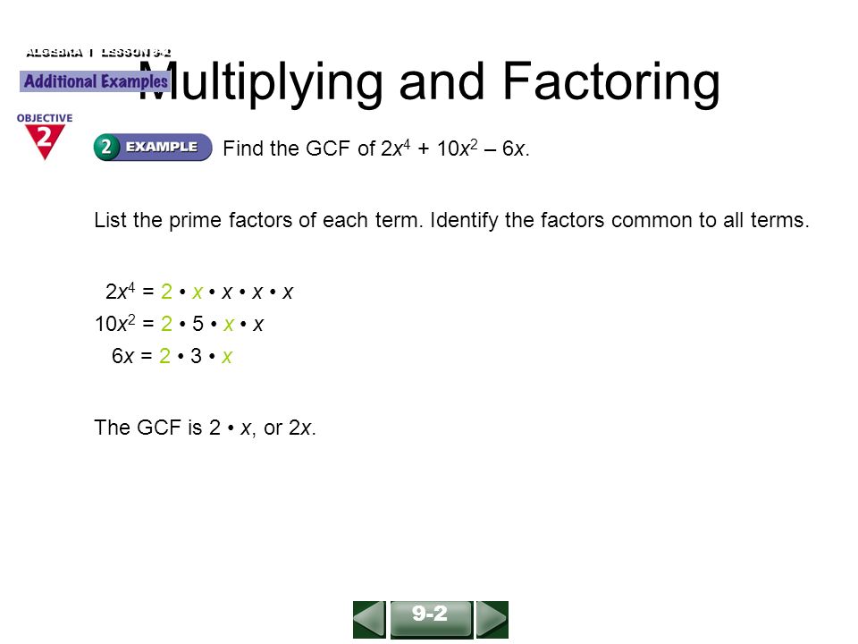 Multiplying and Factoring