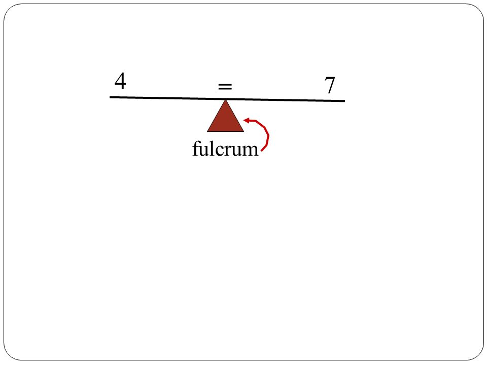 4 = 7 fulcrum