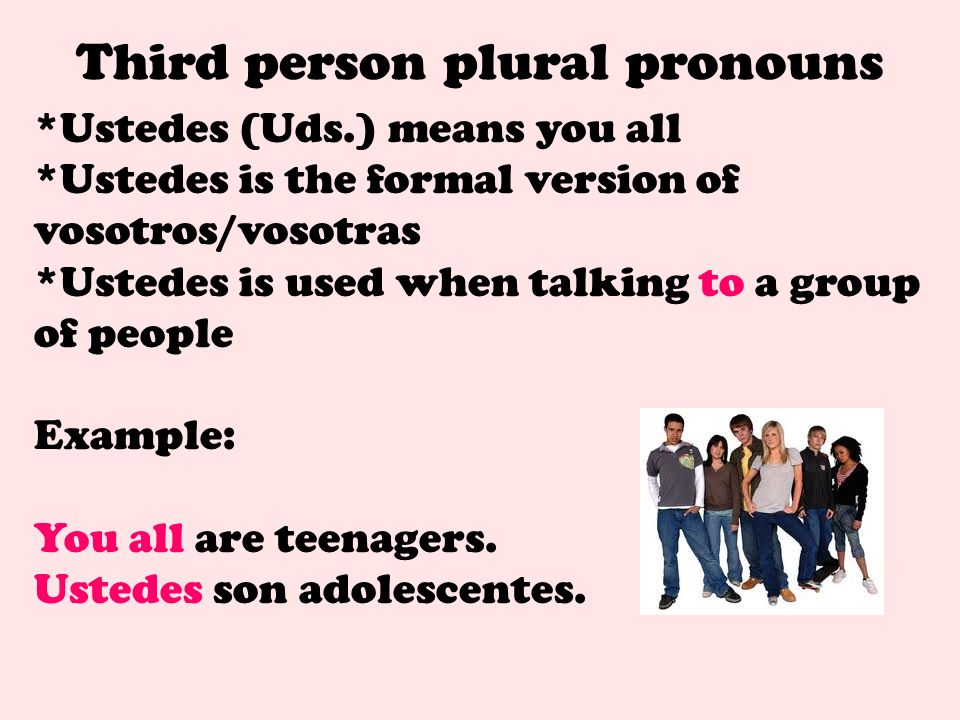 Third person plural pronouns