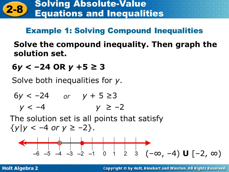Example 1: Solving Compound Inequalities
