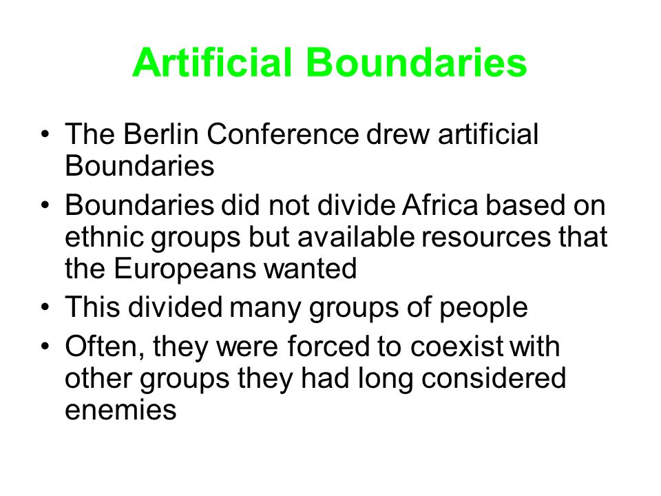 Artificial Boundaries