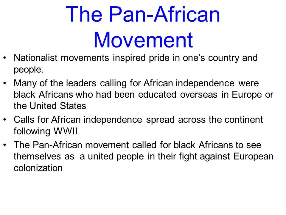 The Pan-African Movement