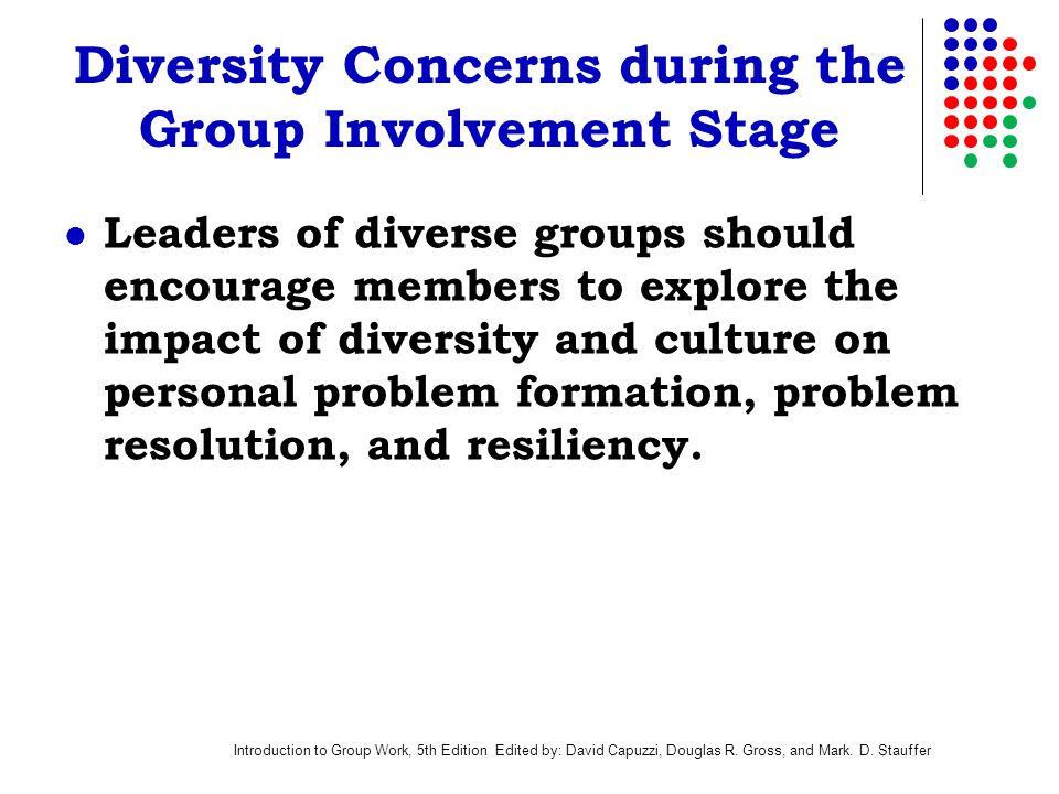 Diversity Concerns during the Group Involvement Stage