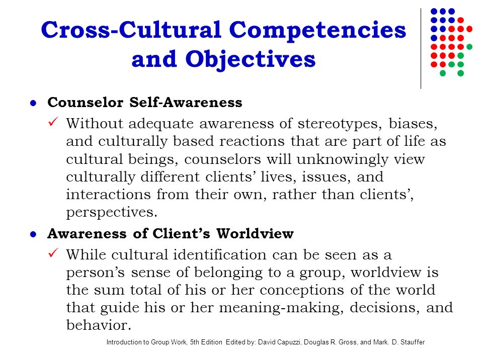 Cross-Cultural Competencies and Objectives