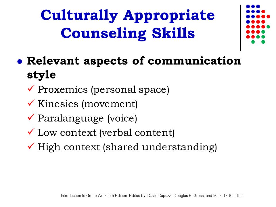 Culturally Appropriate Counseling Skills