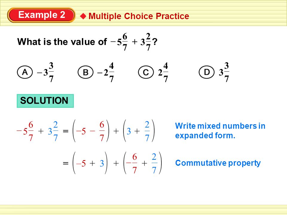 Example – What is the value of – – 2