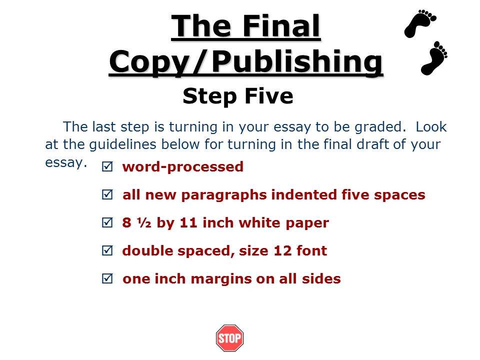 The Final Copy/Publishing