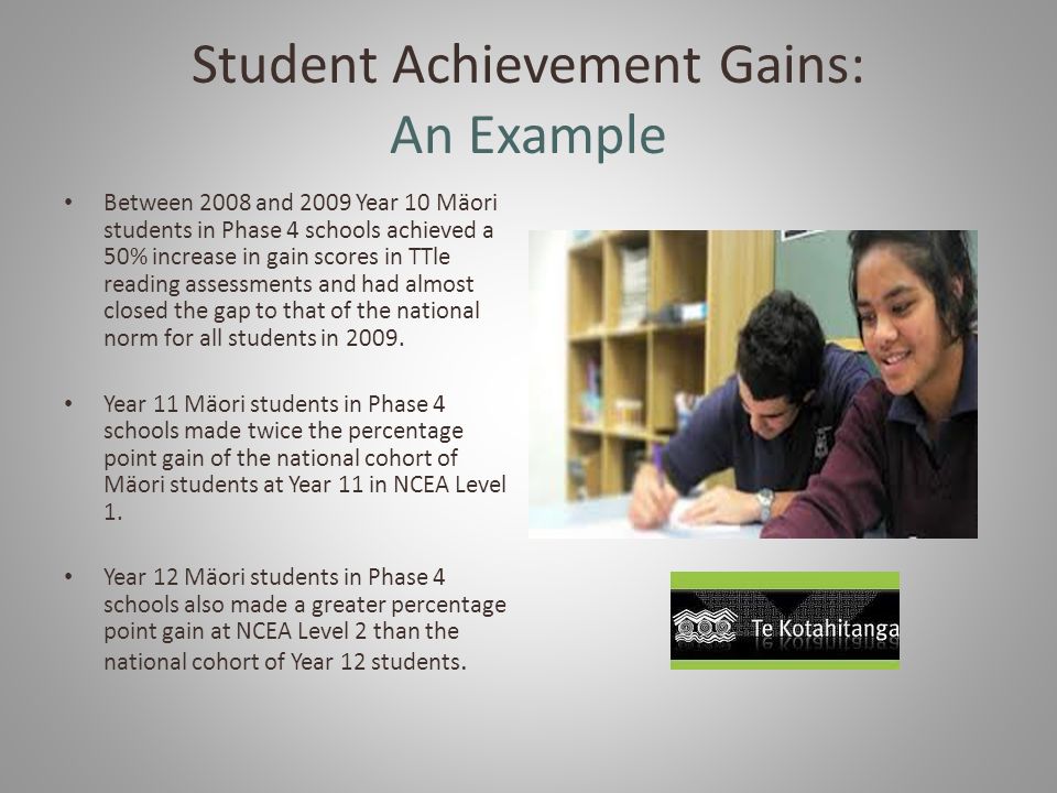 Student Achievement Gains: An Example