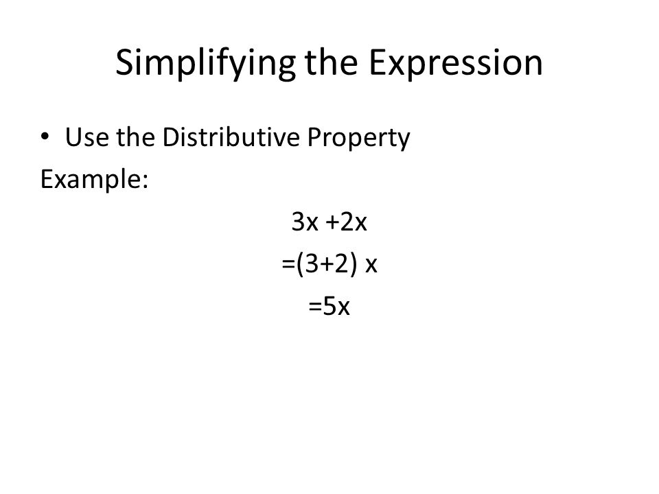Simplifying the Expression