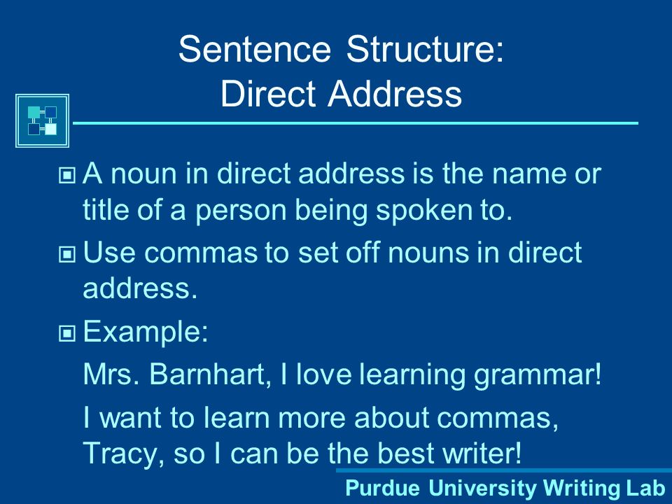 Sentence Structure: Direct Address
