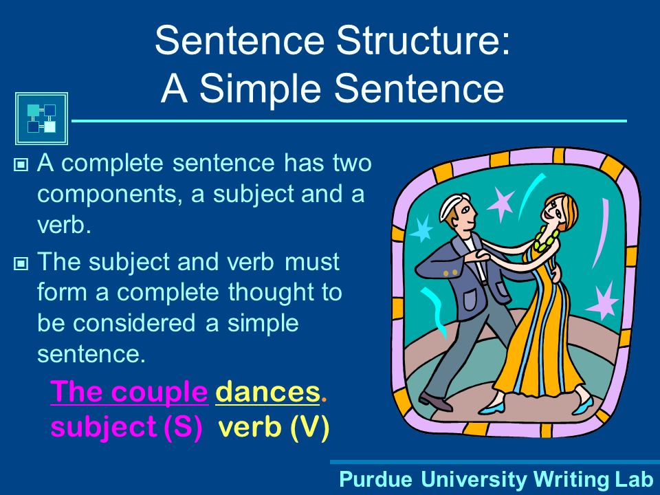 Sentence Structure: A Simple Sentence