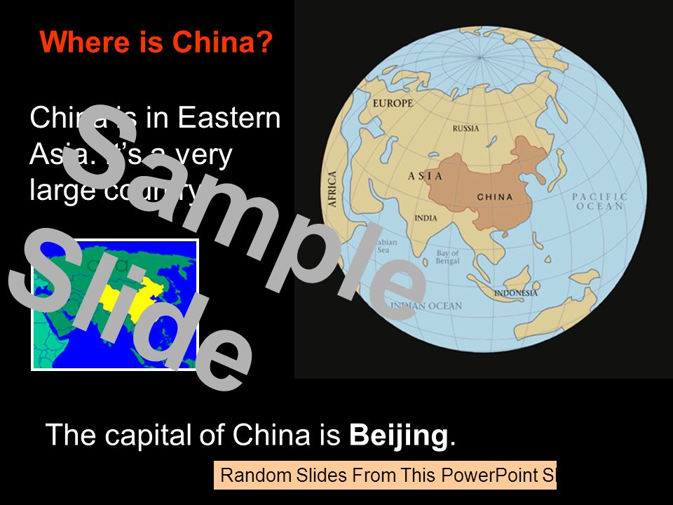 Sample Slide Where is China