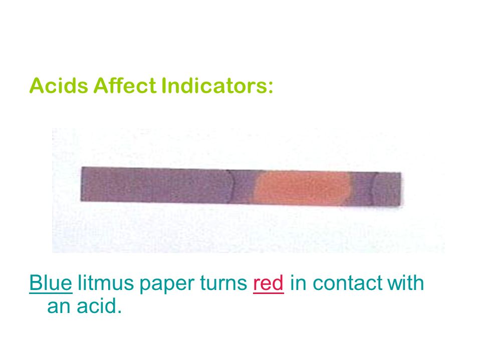 Acids Affect Indicators: