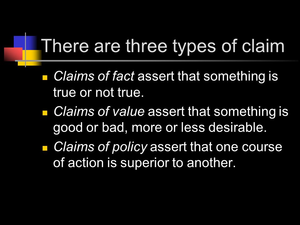 There are three types of claim
