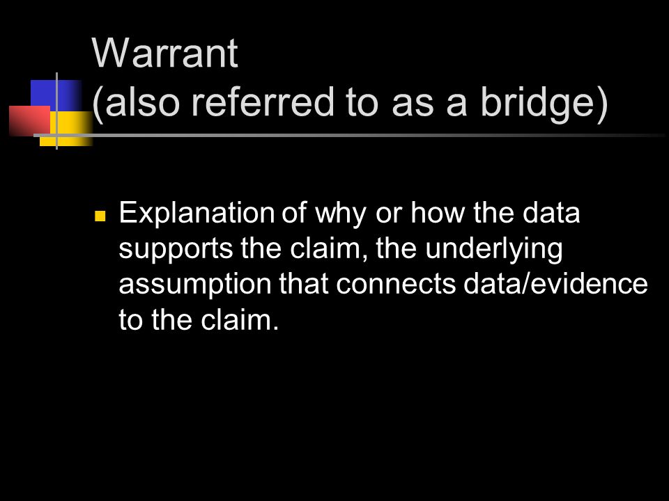 Warrant (also referred to as a bridge)