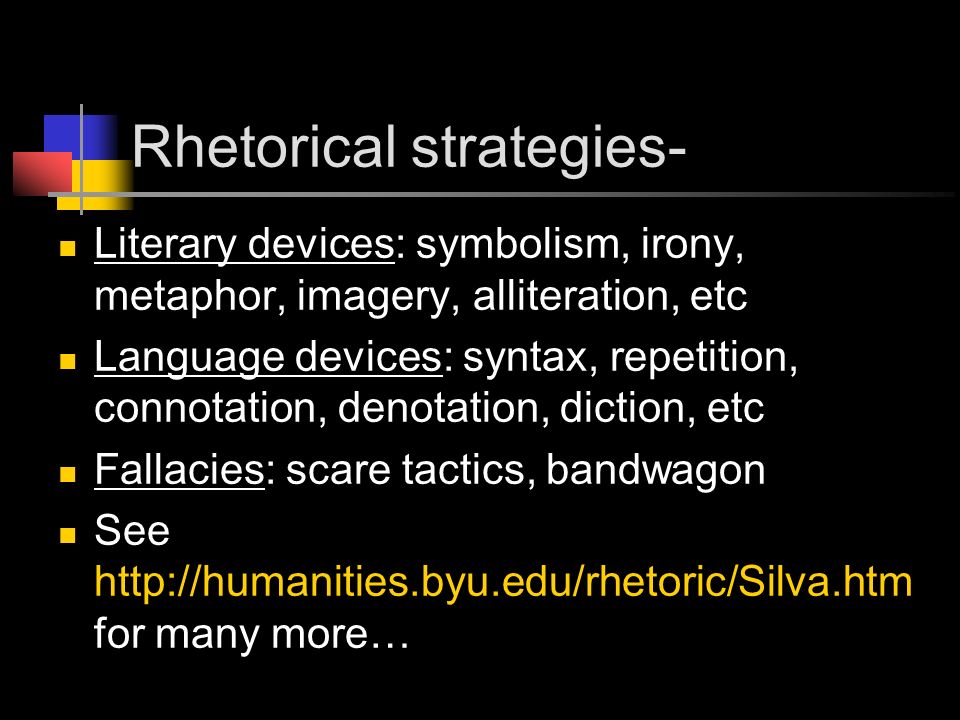 Rhetorical strategies-