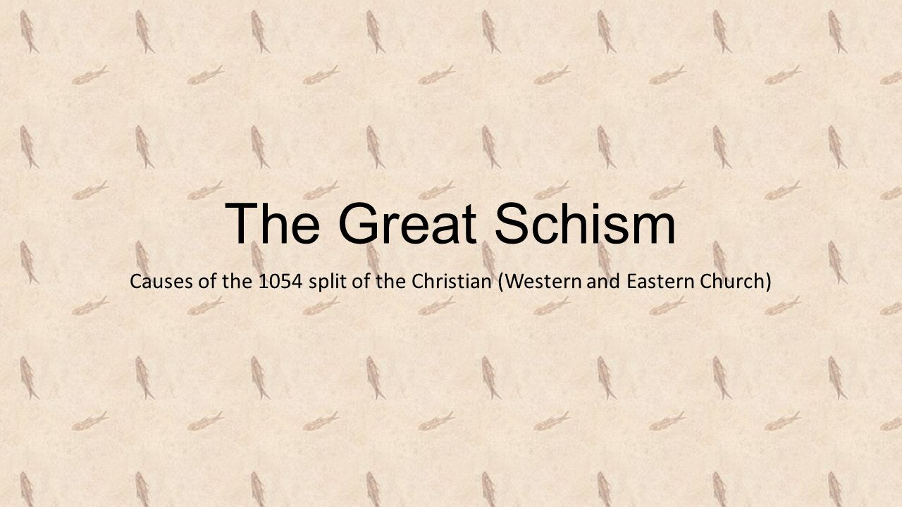 what was the major cause of the great schism