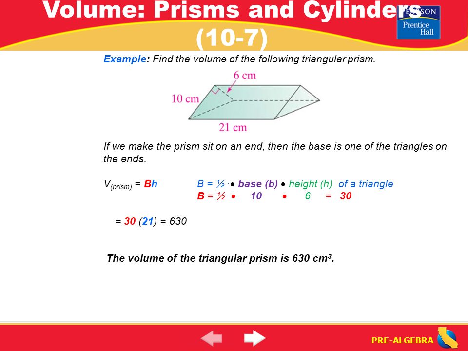 Volume: Prisms and Cylinders