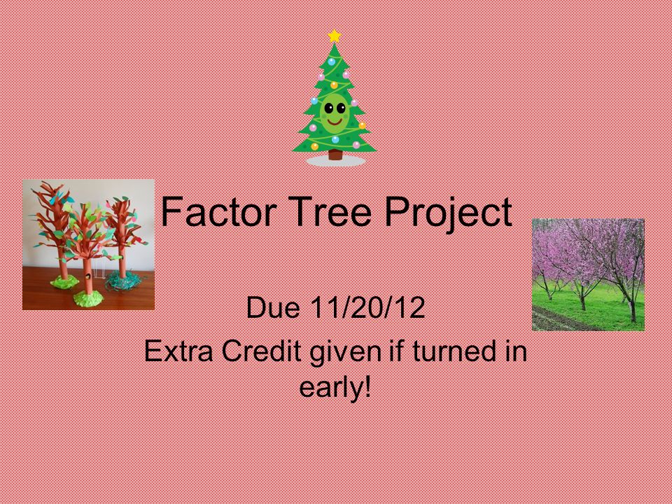 Due 11/20/12 Extra Credit given if turned in early!