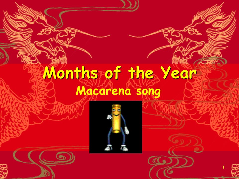 Months of the Year Macarena song