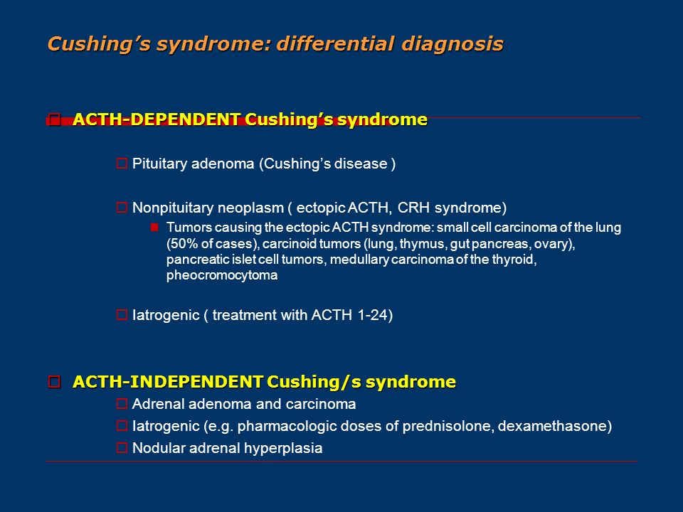 Cushing’s syndrome: differential diagnosis