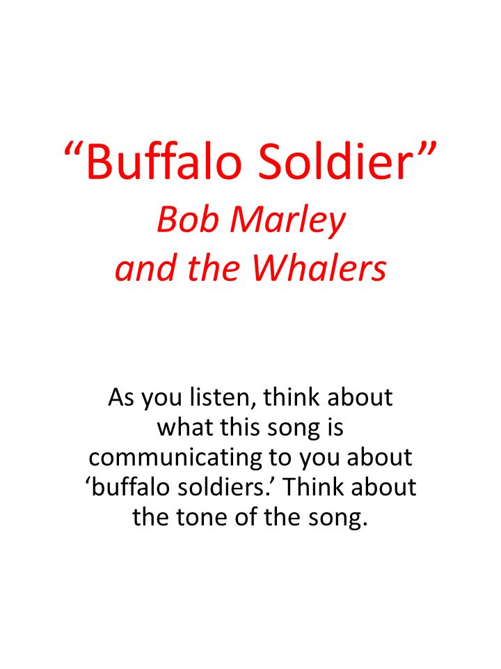 buffalo soldier bob
