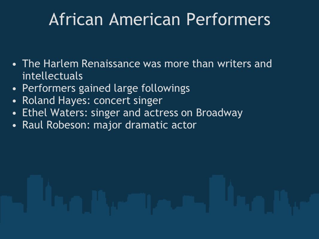 African American Performers