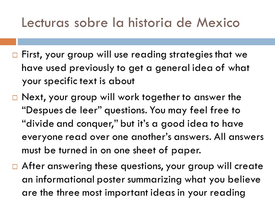 Lecturas sobre la historia de Mexico