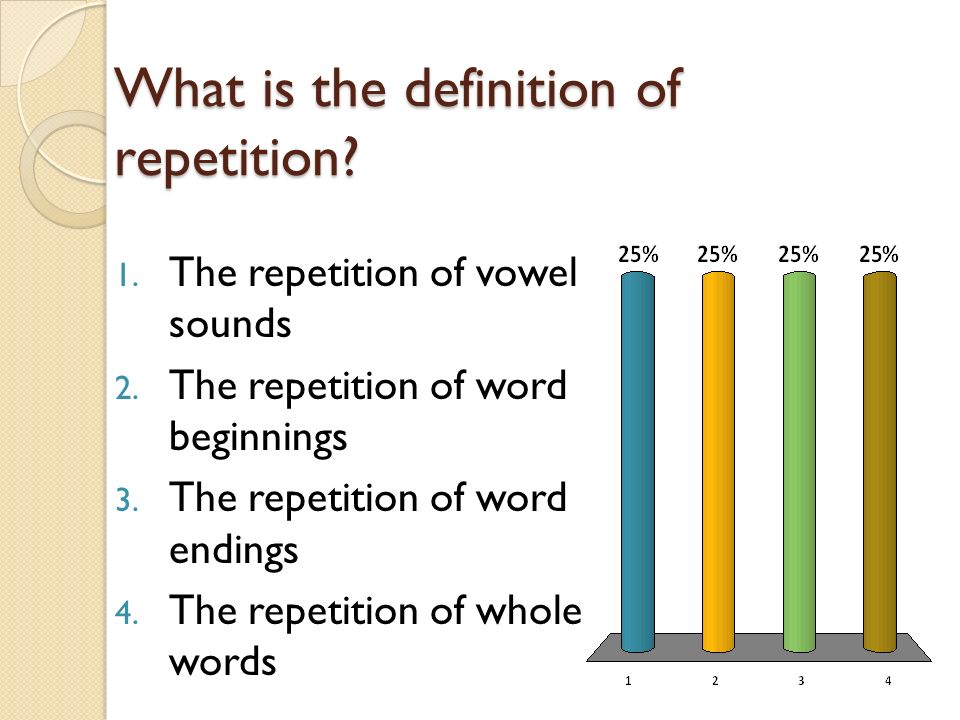 What is the definition of repetition