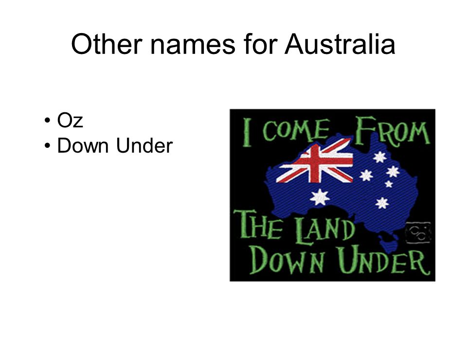 Other names for Australia