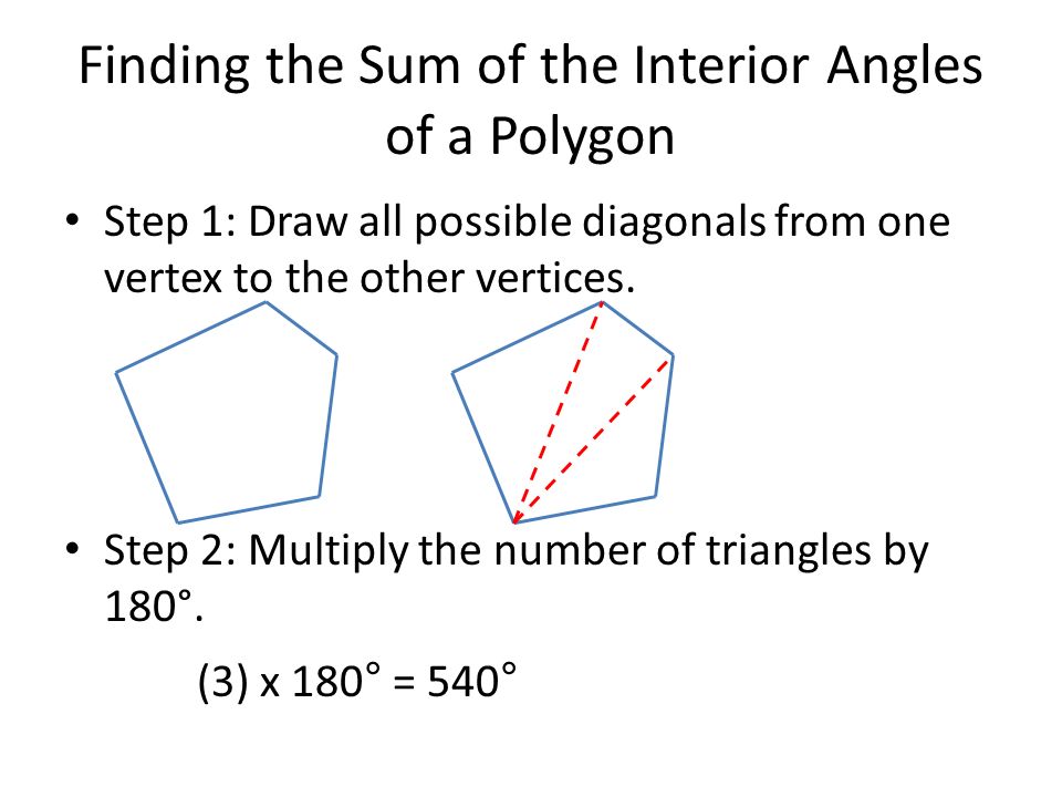 Finding the Sum of the Interior Angles of a Polygon