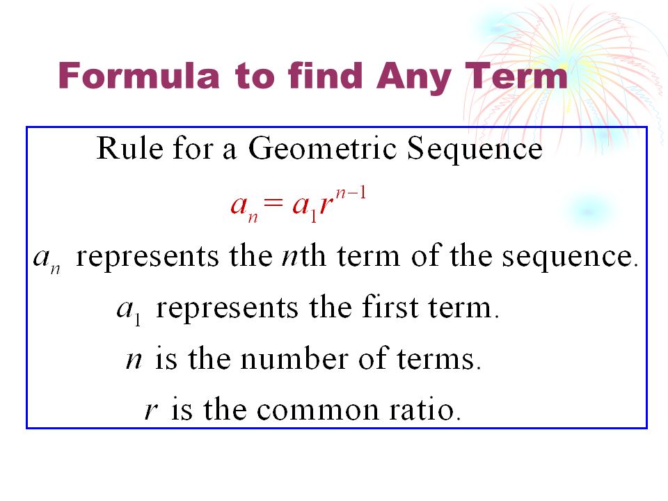 Formula to find Any Term