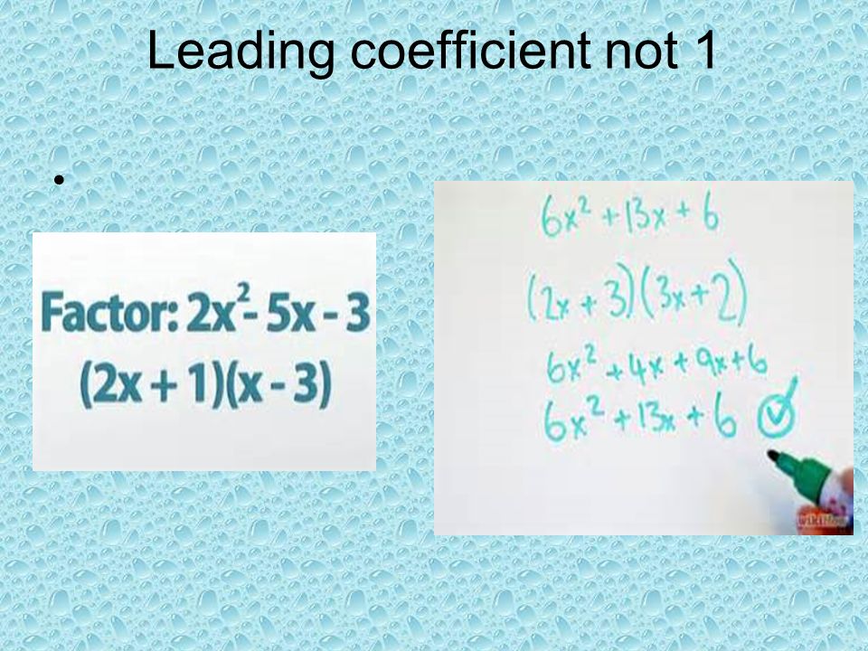 Leading coefficient not 1