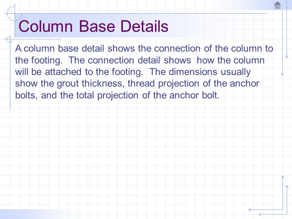 Column Base Details