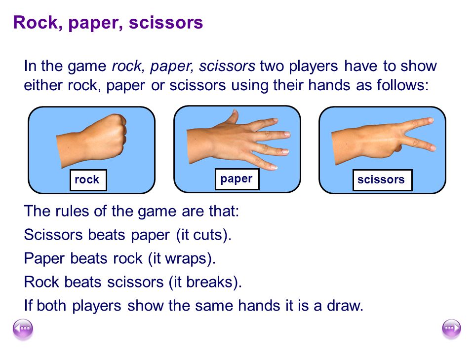 Rock paper scissors with twist