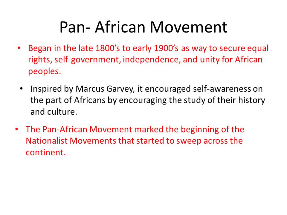 Pan- African Movement