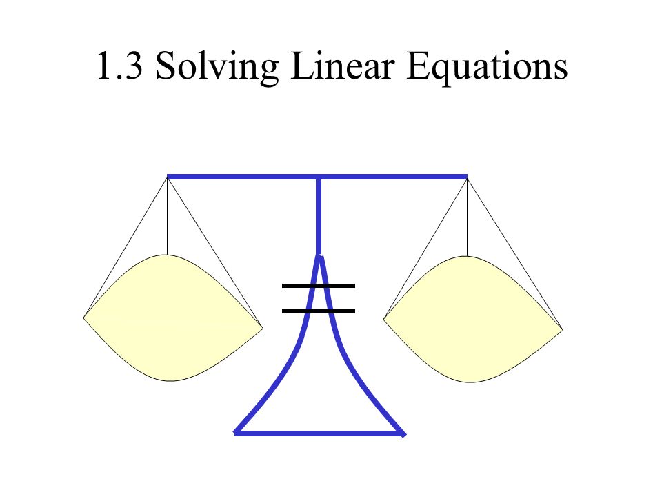 1.3 Solving Linear Equations