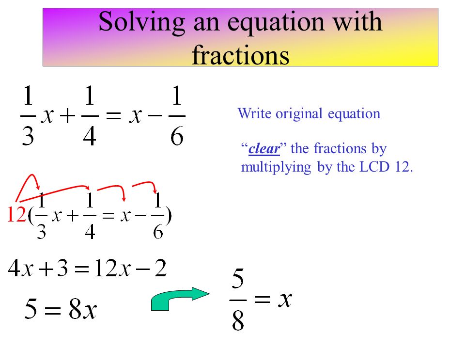 Solving an equation with fractions