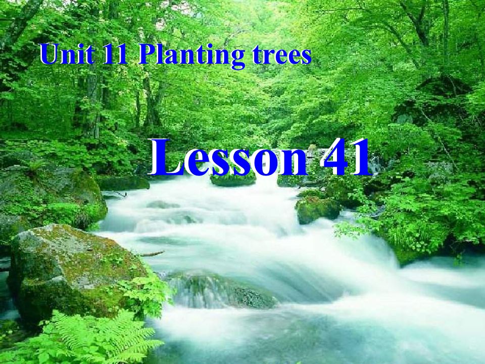 Unit 11 Planting Trees Unit 11 Planting Trees Lesson 41 Lesson 41