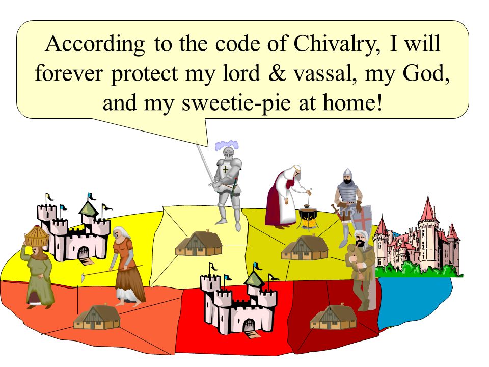 According to the code of Chivalry, I will forever protect my lord & vassal, my God, and my sweetie-pie at home!