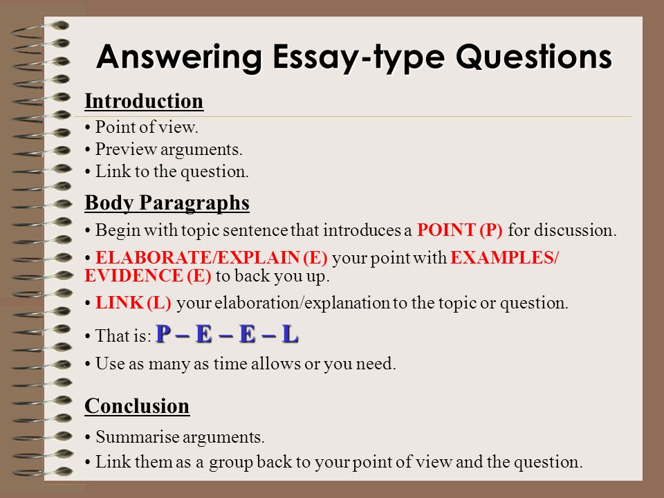 Answering Essay-type Questions