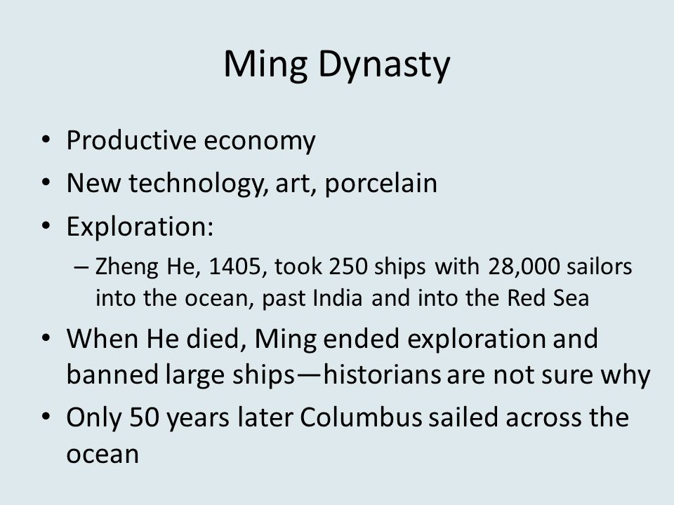 Ming Dynasty Productive economy New technology, art, porcelain