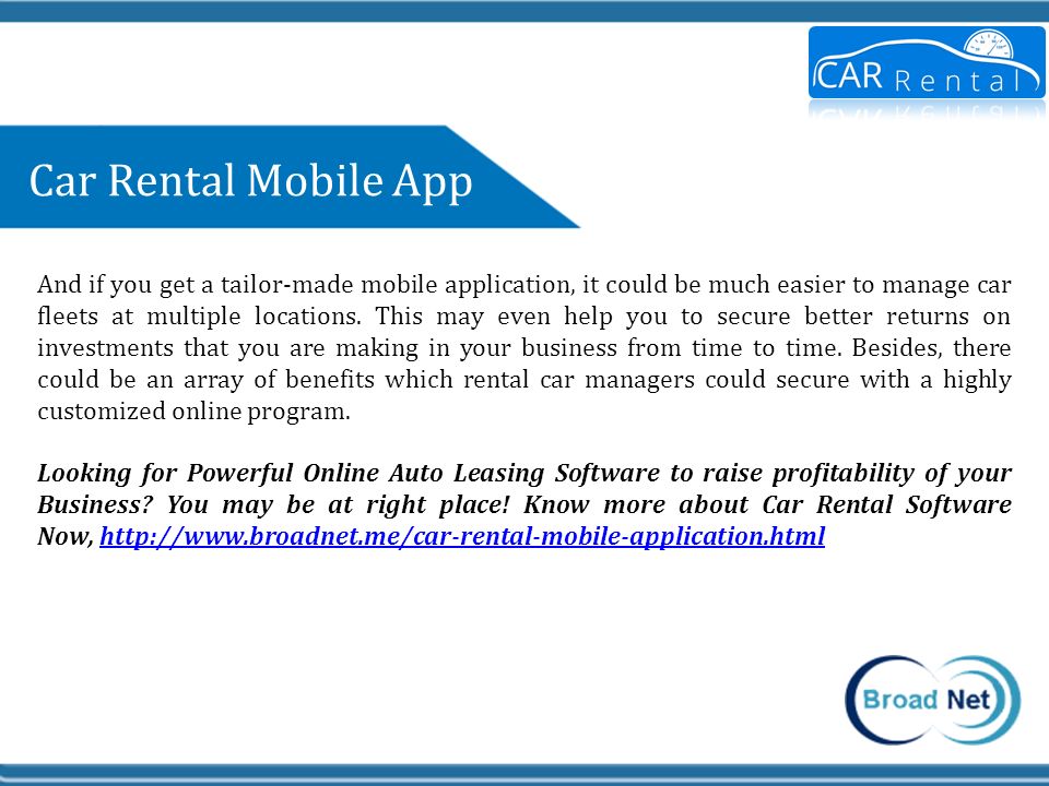 Car Rental App Car Rental Mobile App