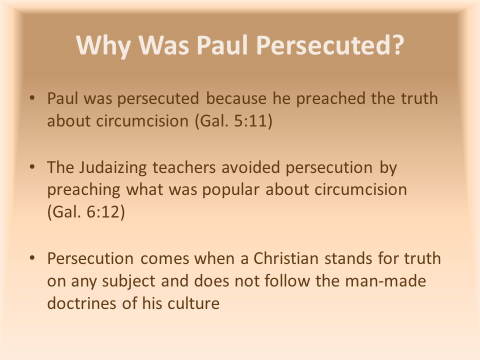 Why Was Paul Persecuted