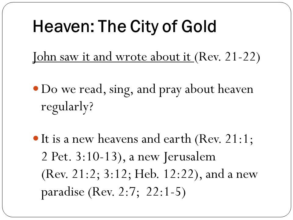 Heaven: The City of Gold