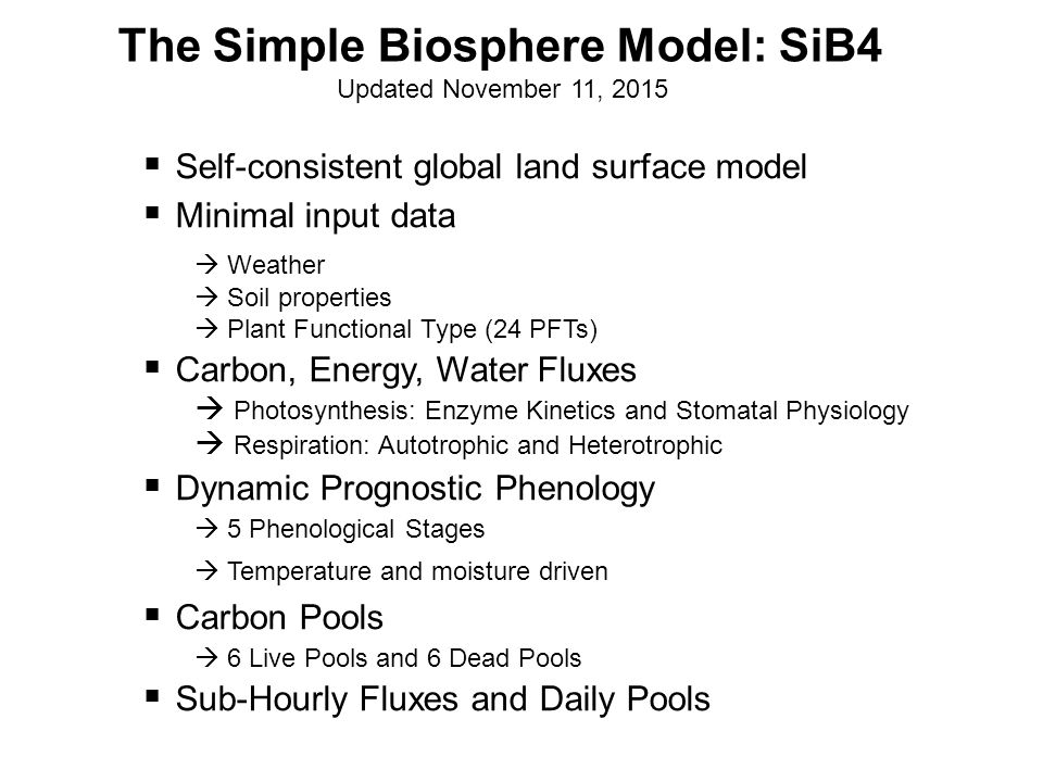 The Simple Biosphere Model Sib4 Ppt Video Online Download