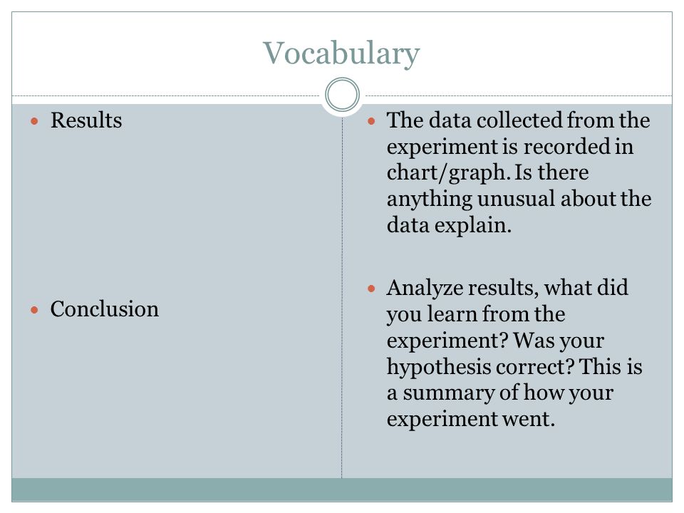 Vocabulary Results Conclusion