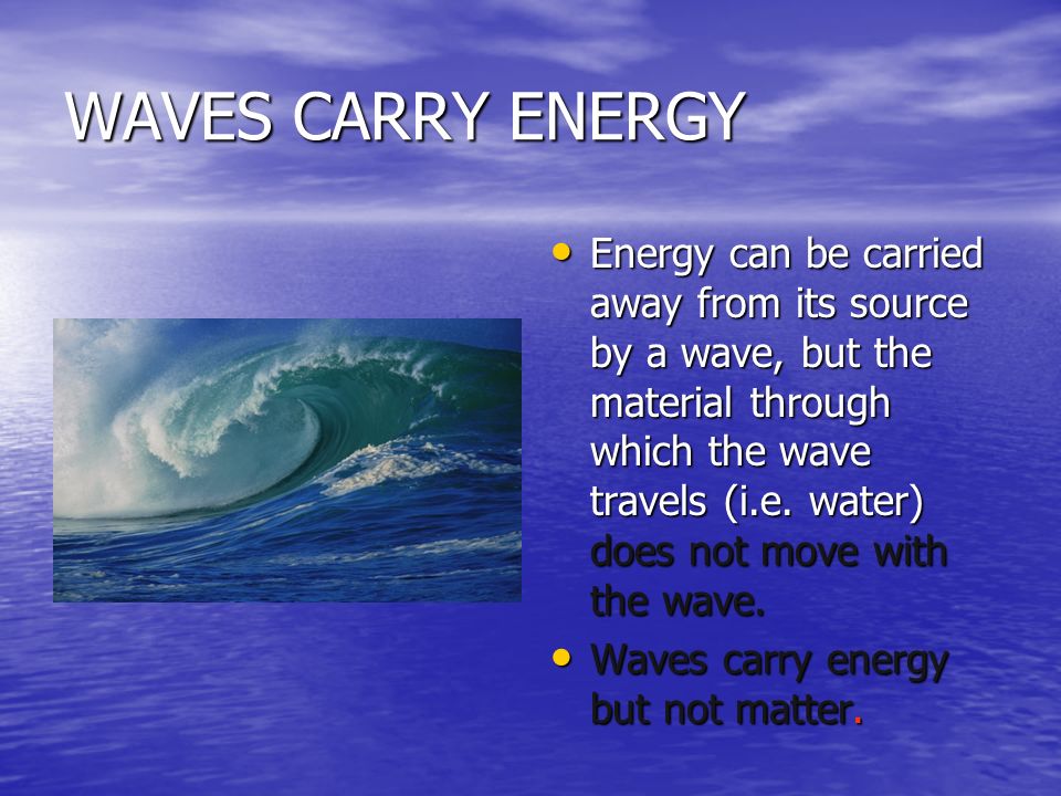 WAVES CARRY ENERGY